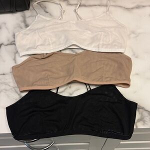 Alo Airmesh Venus Bralettes Set of 3 - White, Tan, and Black